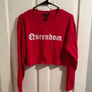 Forever 21 Red Queendom Crop Top